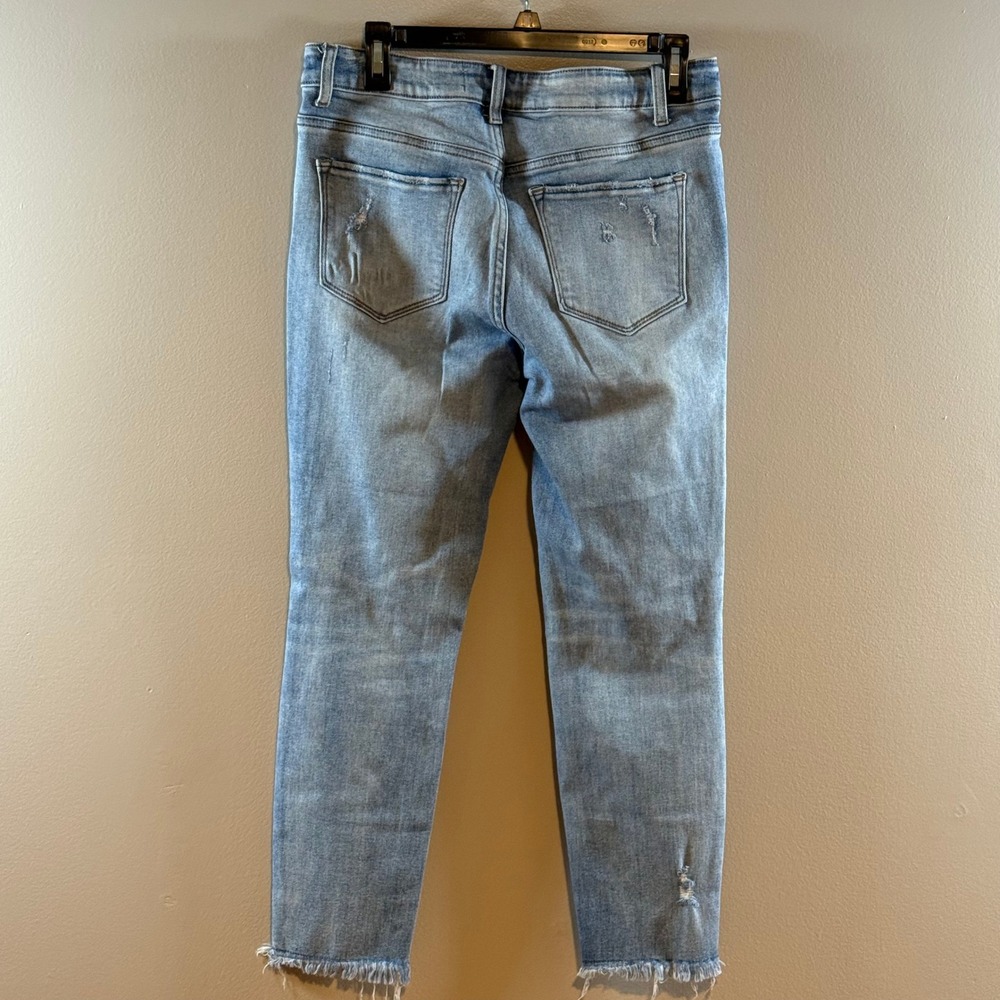 Vervet Womens Distressed Skinny Jeans Light Wash VT856 Size 30 - Picture 2 of 3